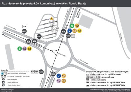 Autobusy wracają na Rondo Rataje rondo rataje 7