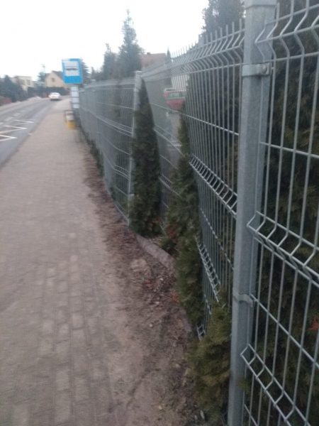 Borówiec – uszkodzono płot przy przystanku autobusowym borowiec poznanska