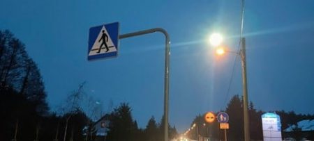 Dodatkowe oświetlenie na przejściach dla pieszych w Borówcu. oswietlenie borowiec 2