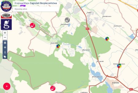 Krajowa Mapa Zagrożeń – zgłoś interwencje. Krajowa Mapa Zagrożeń - Kórnik