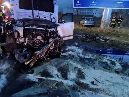 wypadek koninko skrzyzowanie magazynowej i skladowej