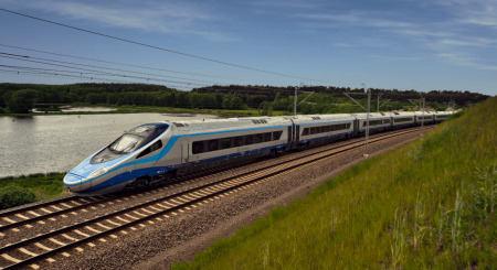 Kolej dużych prędkości z linią przez Gminę Kórnik do Centralnego Portu Komunikacyjnego. pociąg kolej dużych prędkości trasa gmina kórnik