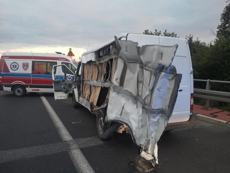 Wypadek trasa S11 na wysokości węzła Koninko. wypadek trasa s11 węzeł koninko kierunek kórnik