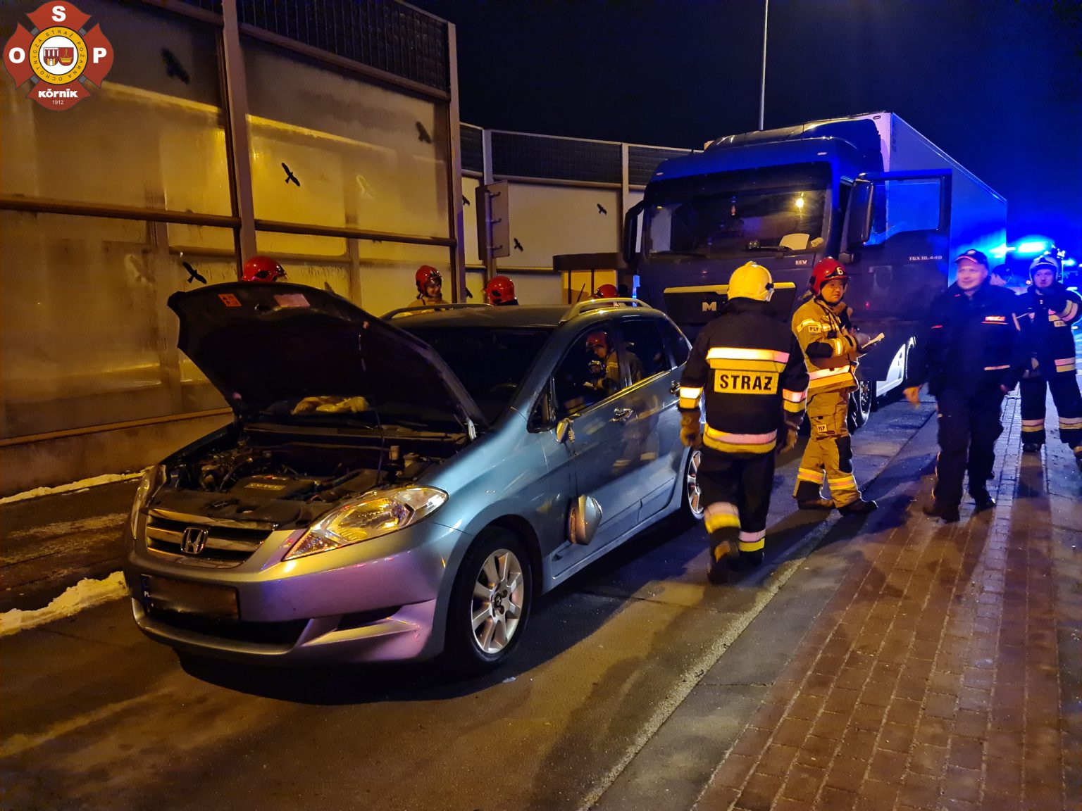 kolizja na trasie s11 w stronę Kórnika