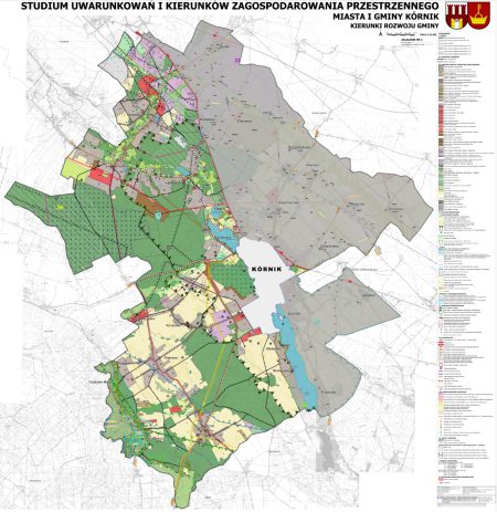 Wyłożenie projektu studium uwarunkowań i kierunków zagospodarowania przestrzennego na zachód S11. Studium Gmina Kornik uwarunkowan na zachod od s11