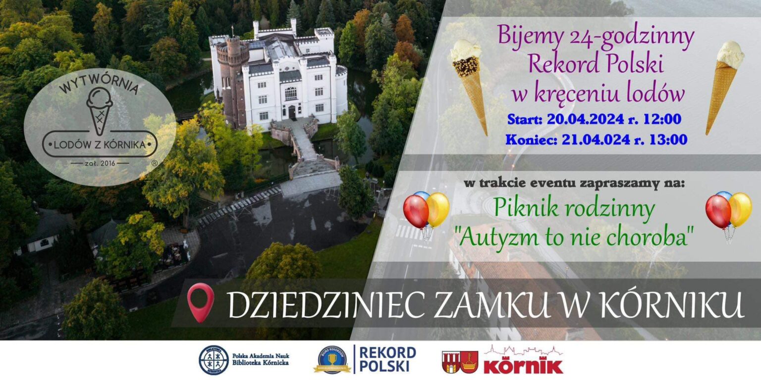 zamek w kórniku bicie rekordu w kręceniu lodów