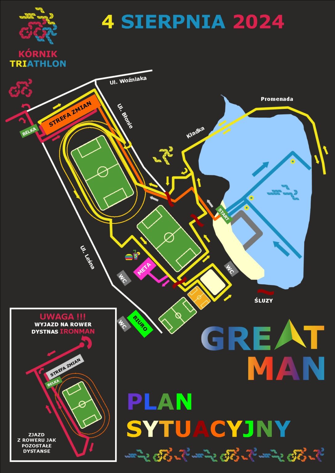 mapa kórnik greatman triathlon