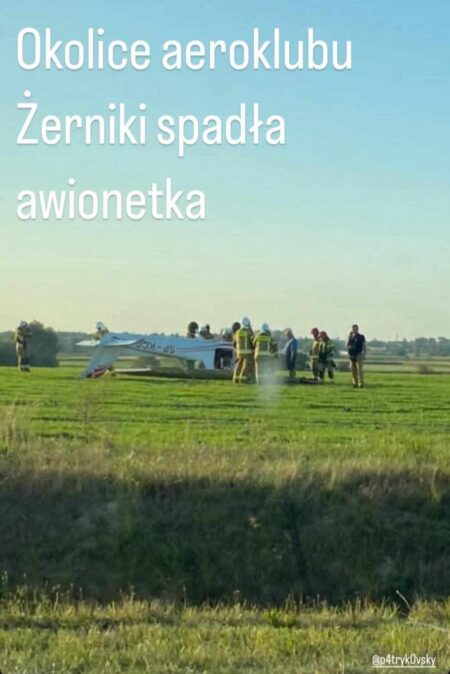 Awionetka rozbiła się w okolicy Lądowiska Airport Biernat w Żernikach IMG 20240827 191913