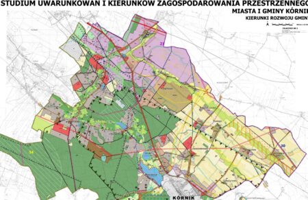 studium planowanie przestrzenne gmina kórnik - mapa borówiec kamionki