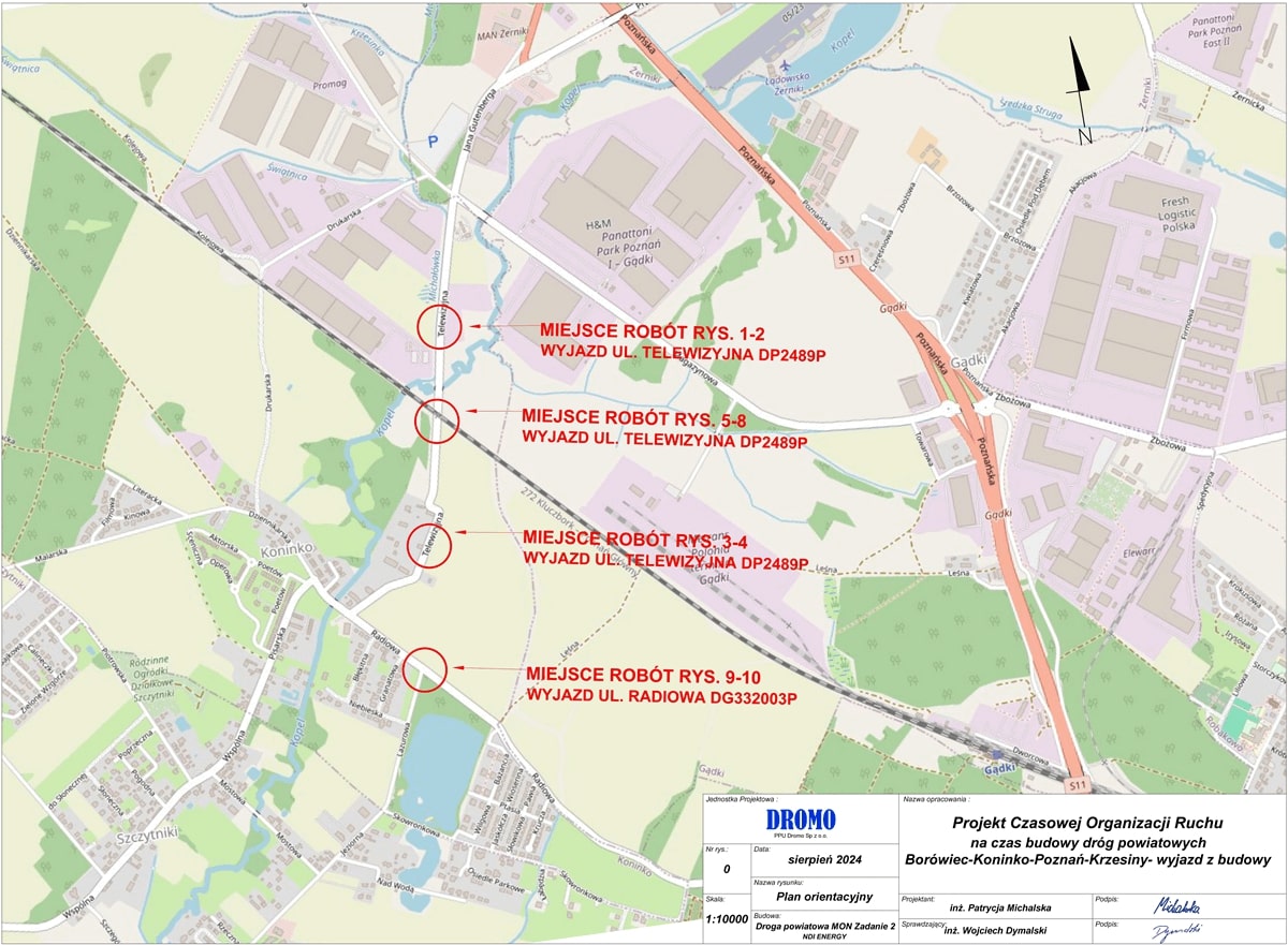 BOROWIEC KRZESINY otymczasowa organizacja ruchu 1