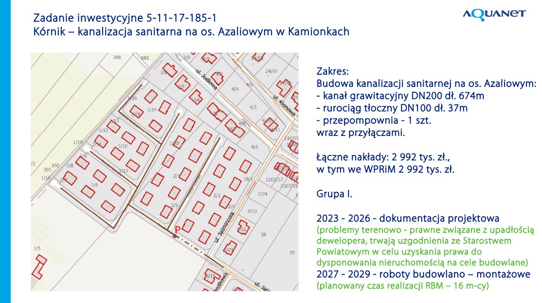 kamionki osiedle azaliowe kanalizacja