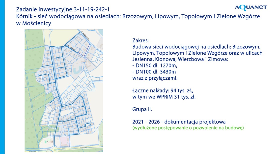 mosciennica osiedle brzozowe lipowe topolowe i zielone wzgorze