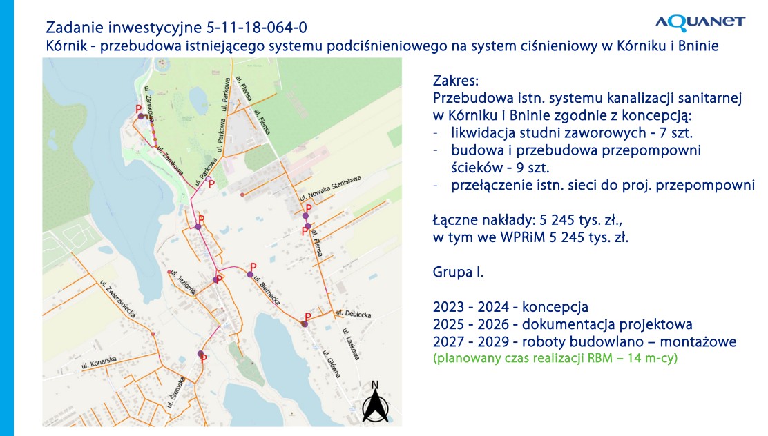 przebudowa systemu podcisnienia kornik bnin