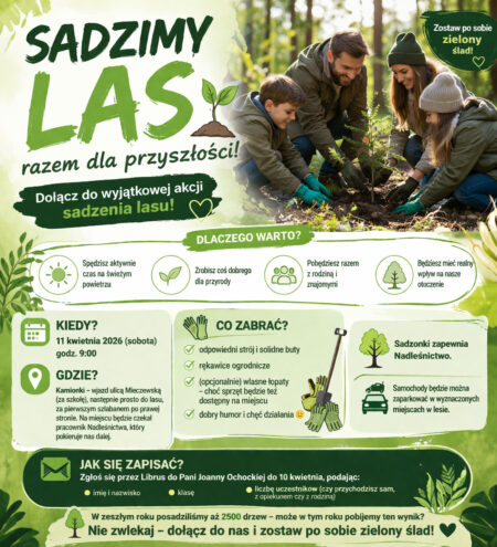 sadzimy las w kamionkach - szkoła podstawowa