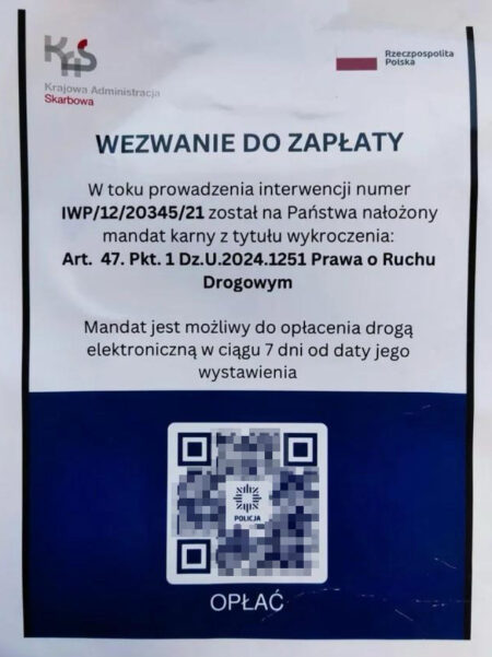 Uwaga na fałszywe wezwania do zapłaty – KAS fałszywa ulotka kas