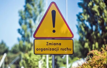 zmiana organizacji ruchu koninko drukarska telewizyjna gutenberga
