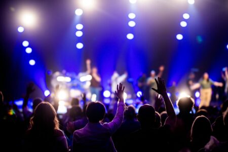 crowd at a music concert
