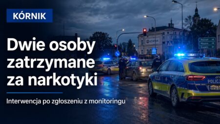 dwie osoby zatrzymane za narkotyki kórnik