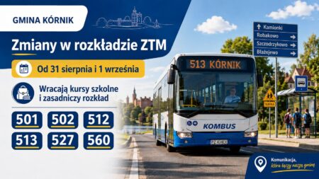 kombus ztm zmiana rozkladu jazdy 513 kornik