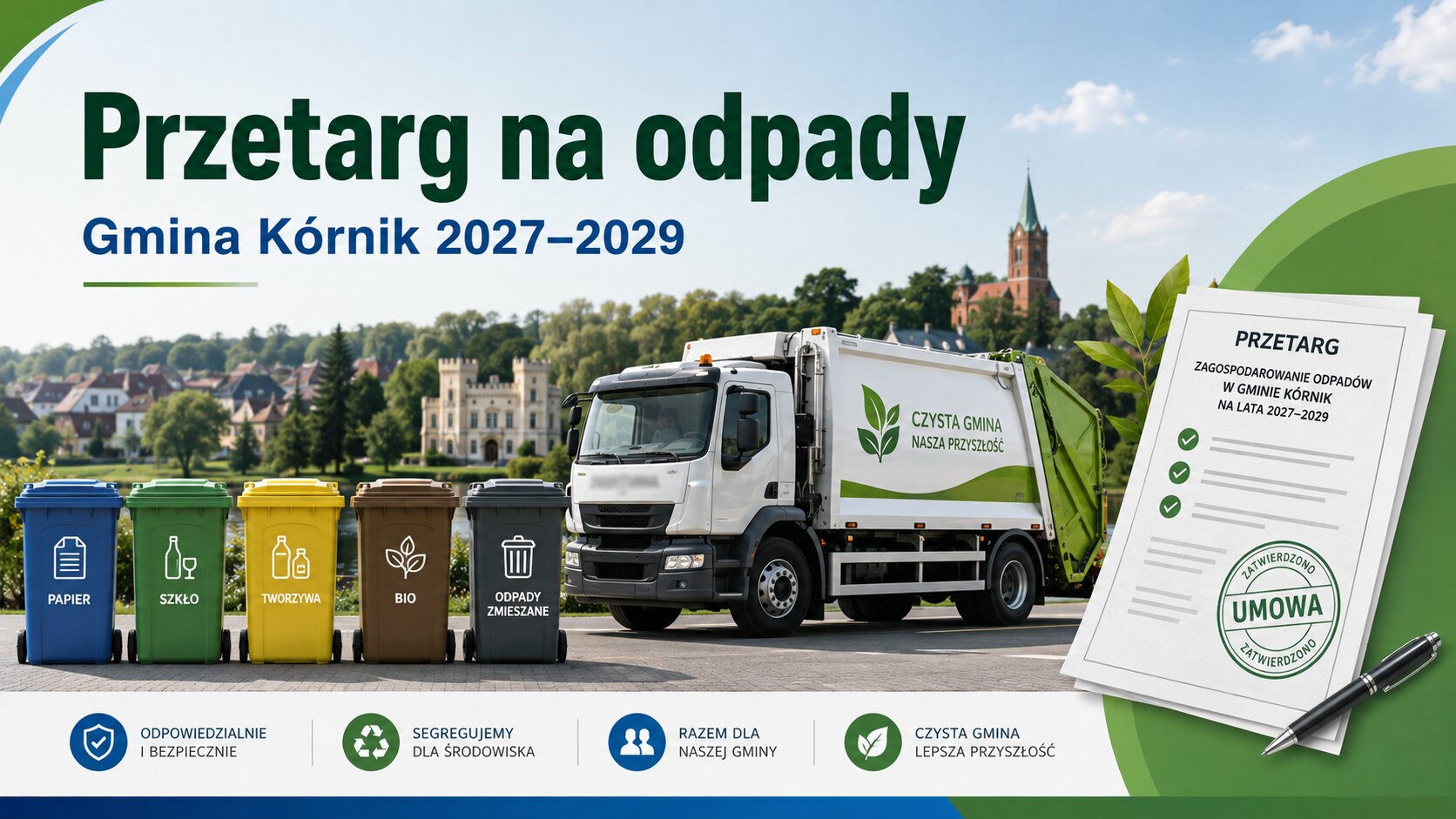 przetarg wywóz odpadów - śmieci zagospodarowanie gmina kórnik