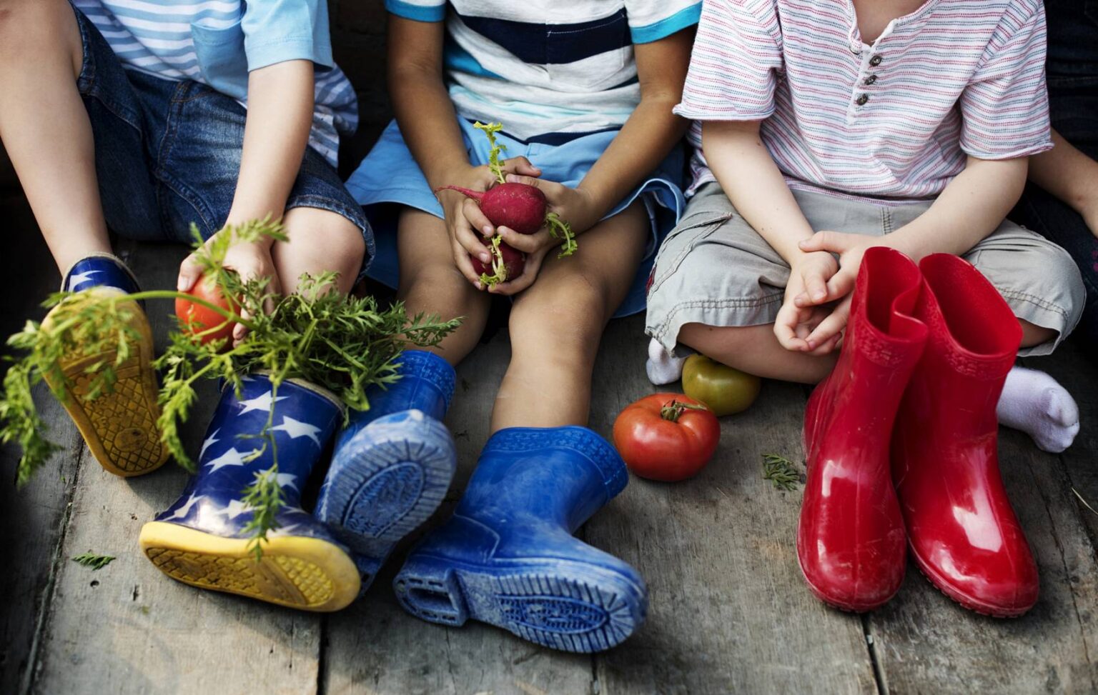 Kalosze na jesień dla dziecka – jak dobrać model do wieku i sposobu używania group of kindergarten kids little farmers learning 2023 11 27 05 01 06 utc wp