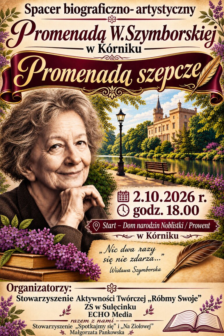 plakat szymborska spacer promenada
