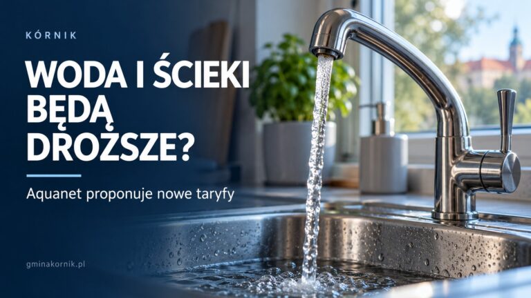 Ceny wody i ścieków w Kórniku w górę? Aquanet pokazał plan Aquanet podwyzka cen wody i sciekow
